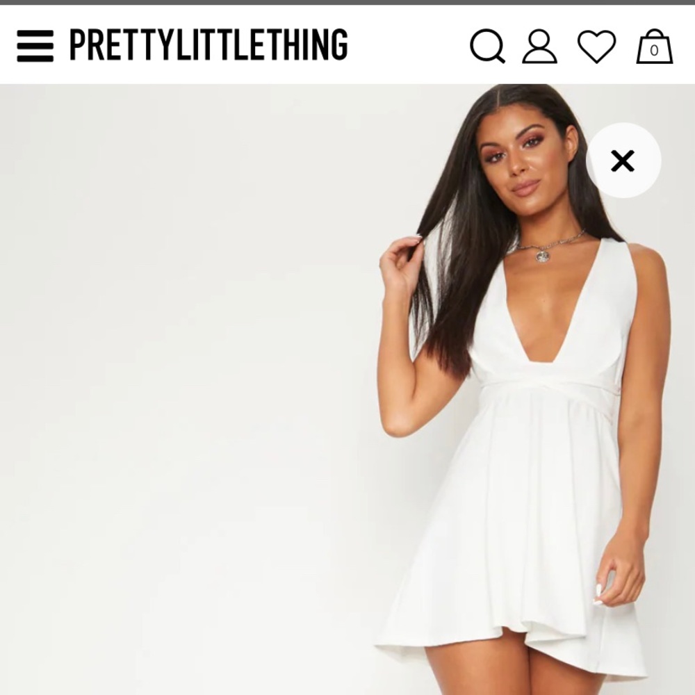 White wrap dress pretty little thing